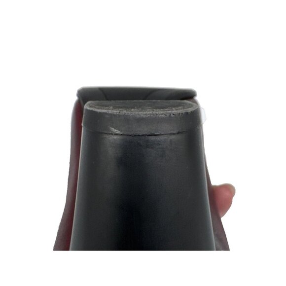 Sofia Artisan Burgundy Leather heel Folded Brim size 6.5,V Cut ankle boot - Picture 8 of 11